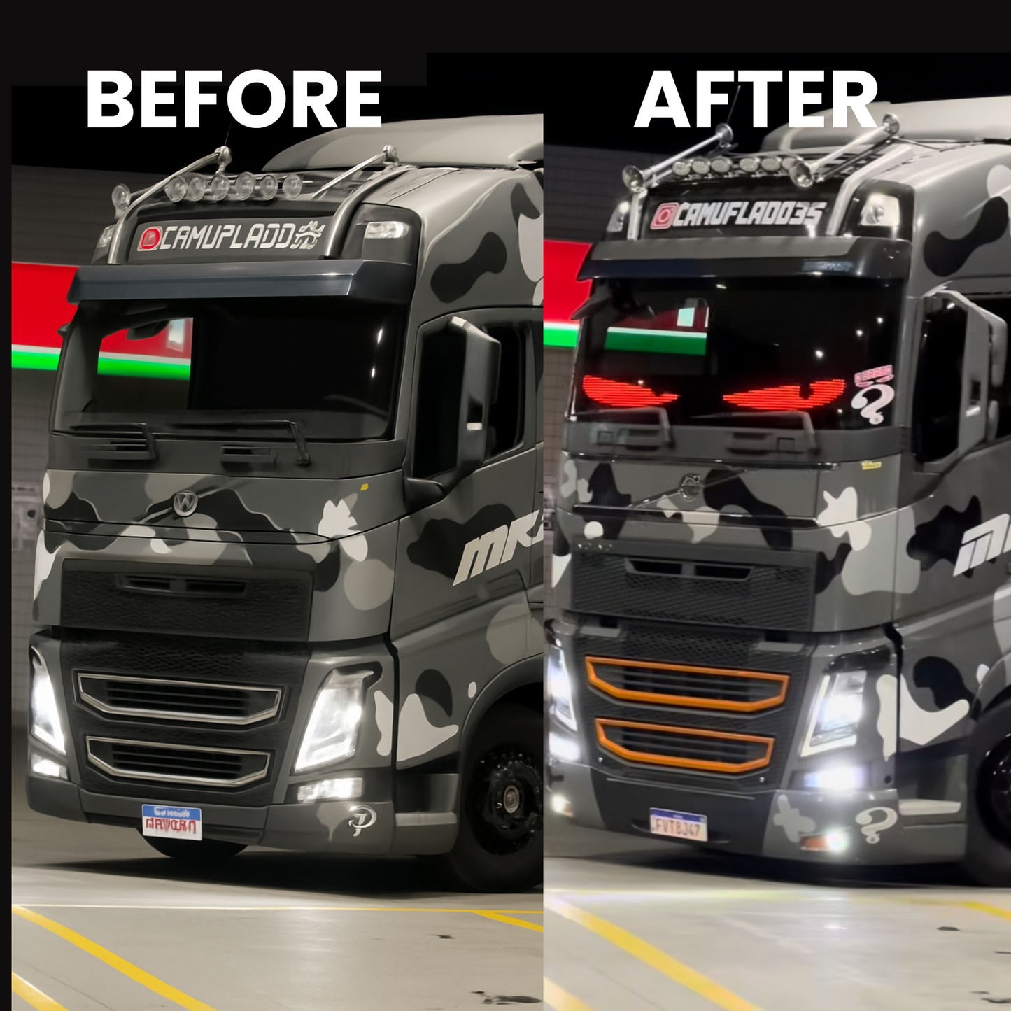 LED oči do auta - balení 2 kusů