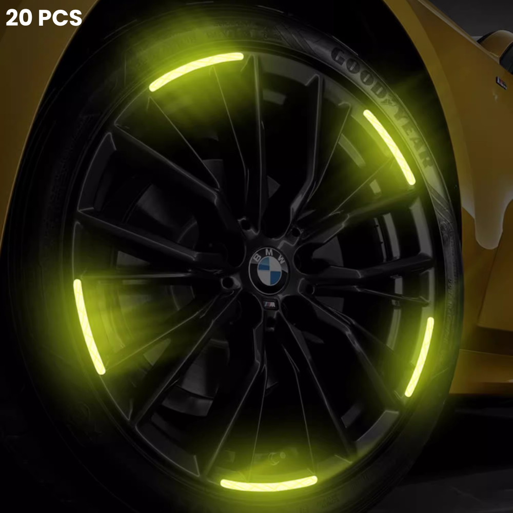 20 stk. oplyste hjulbeskyttere med logo