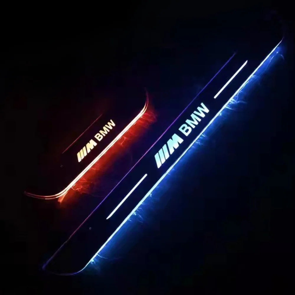 Confezione da 2 piastre da soglia per auto a LED