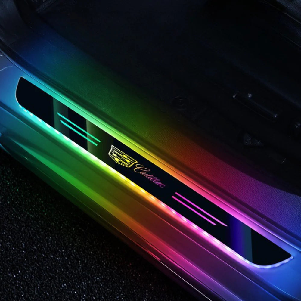 Confezione da 2 piastre da soglia per auto a LED