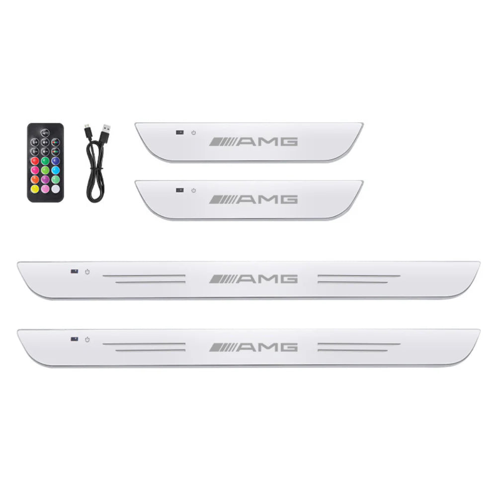 Confezione da 2 piastre da soglia per auto a LED