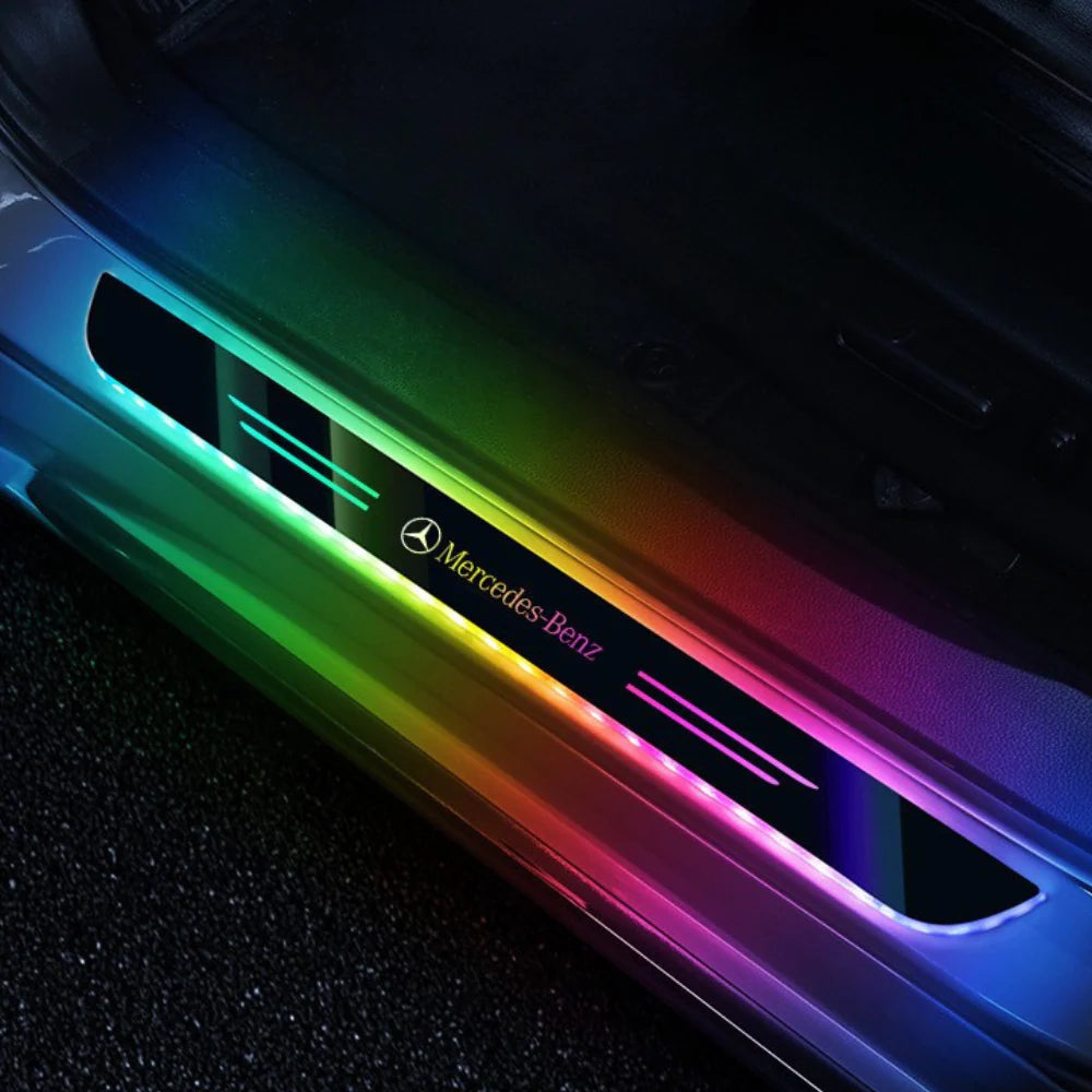 Confezione da 2 piastre da soglia per auto a LED